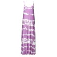 thumbnail image 2 of Daeful Robes Maxi Teinture sur Nœuds Longue Robe Sans Manches Robe d'Été Kaftan Ample Col en V Violet m, 2 of 6