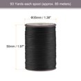 thumbnail image 2 of Unique Bargains Thin Waxed Thread 93 Yards 0.65mm Polyester String Cord for Machine Sewing Hand Quilting Weaving, Black, 2 of 5