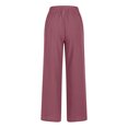 thumbnail image 4 of VEKDONE Pantalon Long en Lin pour Femmes Rouge TG, 4 of 5
