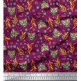 thumbnail image 1 of Soimoi Polyester Crepe Fabric Leaves,Floral & Housefly Insects Printed Fabric 1 Yard 42 Inch Wide, 1 of 3