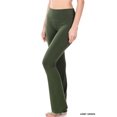 thumbnail image 1 of CHUANK Womens & Plus Stretch Cotton Fold-Over High Waist Bootcut Workout Flared Yoga Pants, 1 of 4