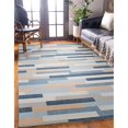 thumbnail image 2 of Linon Tapis Intérieur Extérieur Lavable à la Machine Bali 5'x7' Ivoire et Bleu, 2 of 11