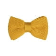 thumbnail image 1 of INSPIRE CHIC Men's Pre-Tied Bow Ties Adjustable Strap Solid Color Knitted Bowtie Yellow, 1 of 5