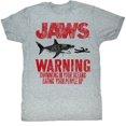 thumbnail image 1 of Jaws Warning Adult T-Shirt Tee, 1 of 1