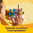 thumbnail image 4 of LEGO Creator 3 in 1 Typewriter with Flowers - Building Toy with 3 Building Options, Typewriter, Flowerpot with Pen & Notebook, or Keytar -, 4 of 7
