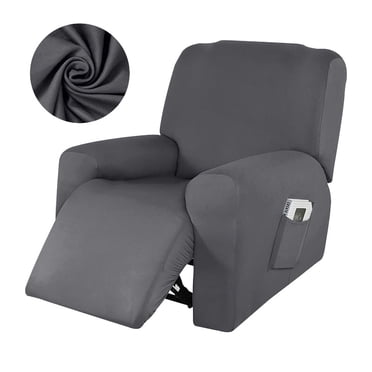 Waterproof Recliner Chair Cover Lazy Boy Recliner Sofa Covers High Stretch Chair Slipcover 1 Seater Sofa Cover For Kids Pets,black,1seater