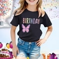 thumbnail image 2 of Chandails pour Filles Anniversaire T-Shirt à Manches Courtes pour Filles Col Rond Chandails d'Été pour Adolescentes Chandails pour Filles 6-7 Ans Tenue pour Fille, 2 of 4