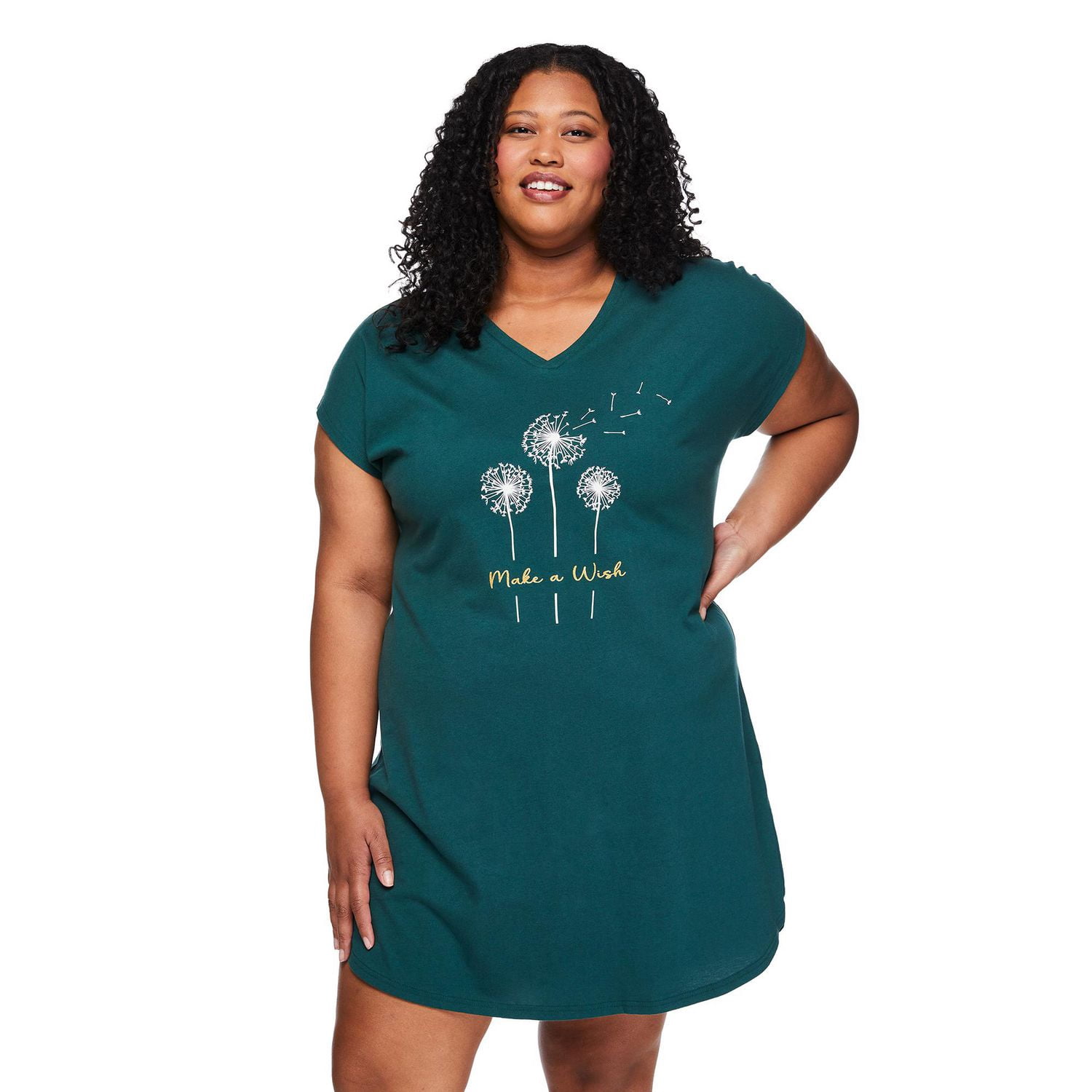 George Women's Plus V-Neck Nightshirt