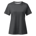 thumbnail image 4 of Plebaso T-Shirts pour Femmes 2025 Manches Courtes Décontractées Col Rond Hauts Élégants Blouses Habillées pour Femmes P-5TG, 4 of 5