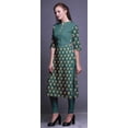 thumbnail image 1 of Bimba Women Straight Kurta Button Down PrintedKurtiSummer Wear Kurta, 1 of 2