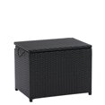 thumbnail image 4 of CorLiving Parksville Resin Wicker and Steel Insulated Outdoor Cooler Table with Plastic Insert and Capacity of 9.5Gal, Black, 4 of 12