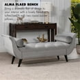 thumbnail image 3 of Alma Tufted Flared Arm Entryway Bench Opal Grey, 3 of 10