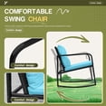 thumbnail image 4 of Homall 3 Pieces Outdoor Rocking Chair Furniture Sets Modern Patio Furniture Set Rocking Wicker Bistro Sets Cushioned PE Rattan Chairs Conversation Sets with Glass Coffee Table,Blue, 4 of 8