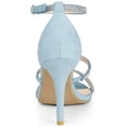 thumbnail image 3 of BLISSFUL STEP Women's Rhinestone Ankle Strap Heel Sandals, 3 of 6