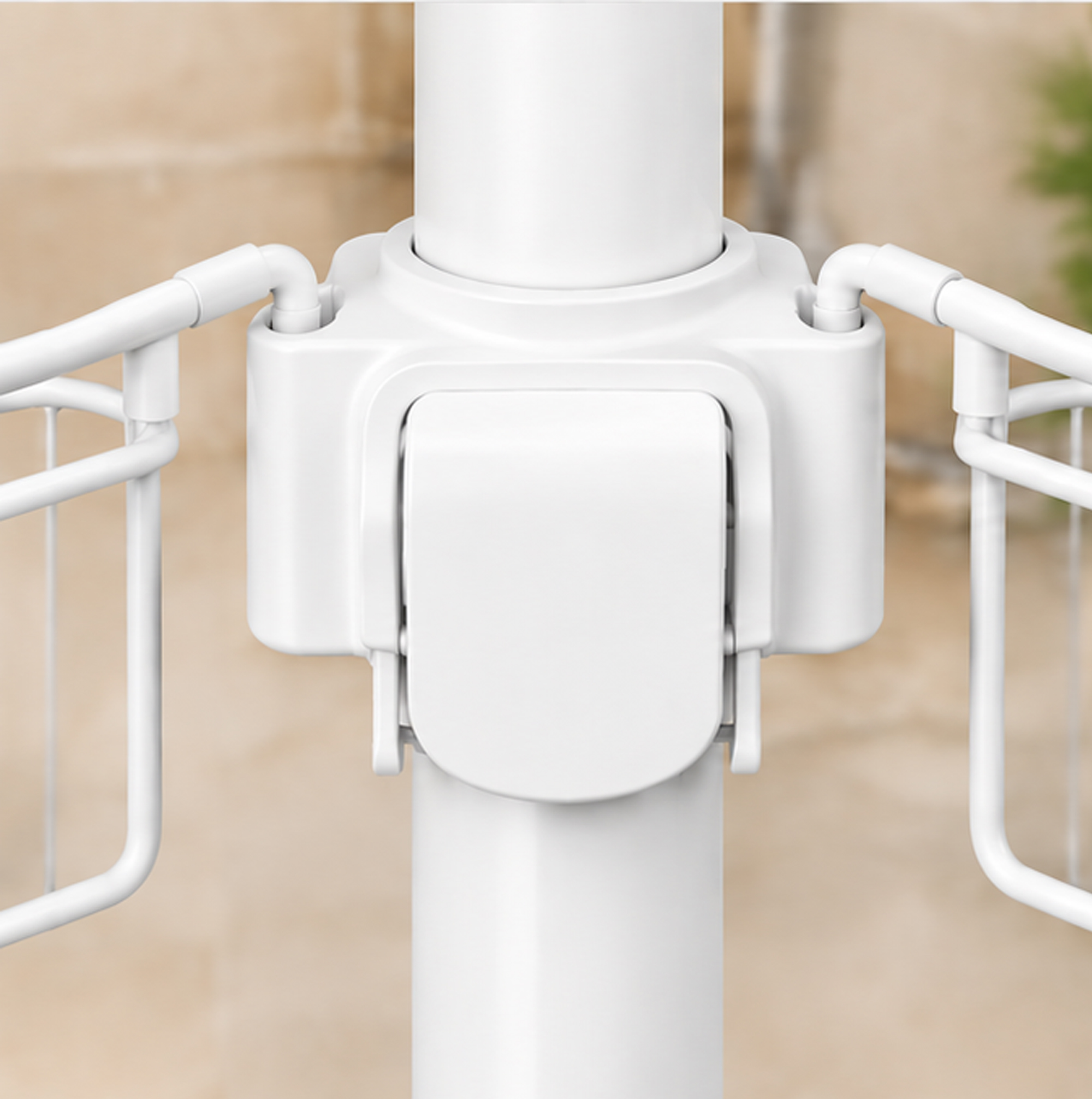 Era Neil Pole Shower Caddy White, 11.69 x 96in