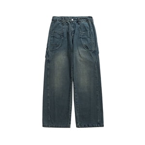 Men's Jeans Men's Spring Summer Machine Wash Casual Jeans Fashion Breathable Denim Pants Jeans Moto Homme Dark Blue L