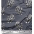thumbnail image 1 of Soimoi Cotton Voile Fabric Peacock Block Fabric Prints by Yard 56 Inch Wide, 1 of 3