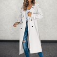 thumbnail image 2 of Kcodviy Manteau en Denim Décontracté Mi-Long pour Femme, Déchiré et Usé, à Manches Longues, Polyvalent, Trench-Coat, 2 of 5
