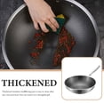 thumbnail image 3 of Stainless Steel Wok Honeycomb Grain Frying Pan Handled Kitchenware Traditional Pan, 3 of 9