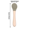 thumbnail image 2 of GGdda Feeding Complementary Food Spoon Baby Food Grade Silicone Soft Spoon Children Learn To Eat Training Tableware Baby Spoon Dinnerware Sets Meal Prep Containers Reusable (Clearance) Wood, 2 of 3