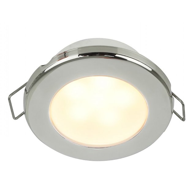 Hella Marine 958109521 Hella Marine EuroLED 75 3" Round Spring Mount Down Light - Warm White LED - Stainless Steel Rim - 12V