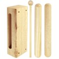 thumbnail image 1 of 1 Set of Wood Rhythm Block Musical Percussion Instrument with Mallet Rhythm Music Lummi Sticks, 1 of 8