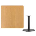 thumbnail image 2 of Flash Furniture 42 Square Natural Laminate Table Top with 24 Round Table Height Base [XU-NATTB-4242-TR24-GG], 2 of 2