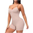 thumbnail image 4 of TIMIFIS Tummy Control Shapewear for Women Seamless Bodysuit Open Bust Mid Thigh Body Shaper Shorts - Summer, 4 of 7