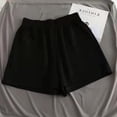 thumbnail image 2 of Womens Solid Color High Waisted Loose Slimming Wide Leg Pants Solid Color Casual Shorts, 2 of 5