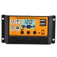 thumbnail image 1 of Contrôleur de Charge Intelligent Panneau Solaire Double USB Régulateur de Contrôle de Charge PWM à 3 Étages 12V/24V10A, 1 of 14