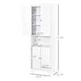 thumbnail image 3 of HOMCOM Armoire de Salle de Bain Armoire de Rangement Armoire de Toilette à Double Porte, 3 of 10