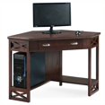 thumbnail image 1 of Bowery Hill Corner Computer Writing Desk in Chocolate Oak, 1 of 10