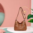 thumbnail image 2 of Ladies Cross Body Bag Messenger Large Over soft PU Shoulder Handbag Long Strap Brown, 2 of 8