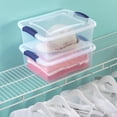thumbnail image 4 of Sterilite 14 Liter Latch Box, Small Clear Plastic Storage Bin with Lid, Blue Latch, 4 of 7