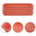 thumbnail image 3 of Miangastore 4Pcs Rectangular Plant Saucers Plastic Plant Saucers Planter Drip Tray Flower Pot Saucers, 3 of 8