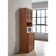 thumbnail image 3 of Hodedah Import Armoire de Cuisine Fermée Haut/bas de 70 Po avec Tiroir, Cerisier, 3 of 5
