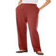thumbnail image 1 of CHOK Plus Size 7-Day Knit Straight Leg Pant Stretch Elastic Waist Petite & Tall - 3X  Navy, 1 of 6