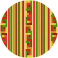 thumbnail image 1 of Ahgly Company Tapis d'Intérieur Ronds Transitionnels Lavables à la Machine, Brun Acajou, 5 Pieds Rond, 1 of 7