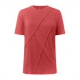 thumbnail image 3 of Plebaso Hauts Décontractés pour Femmes T-Shirts Plissés à Manches Courtes Col Rond Tee Confortable Chemisiers d'Été pour Femmes, 3 of 5