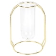 thumbnail image 2 of Hydroponics Plant Flower Pot, Glass+Metal Hydroponic Plant Vases, Durability Gold Wedding Office For Home Gold, 2 of 8
