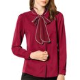 thumbnail image 1 of INSPIRE CHIC Blouse Chemise à Manches Longues de Travail pour Femmes à Col Noué Boutonnée, 1 of 4