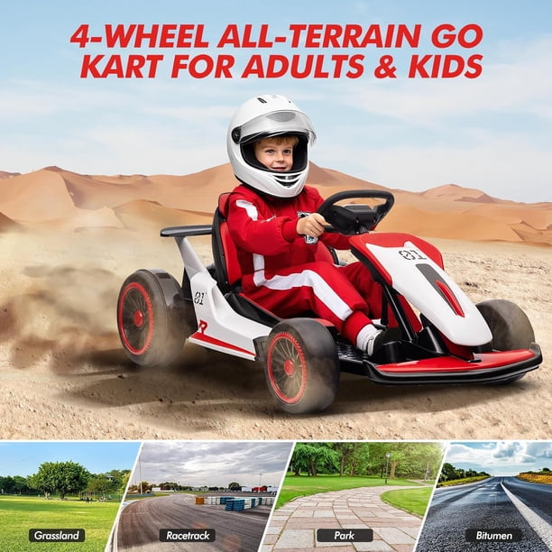 Electric Go Kart for Kids 6-12 Years Old, Battery Powered Drifting