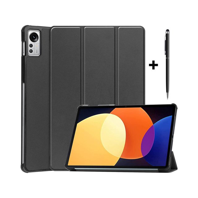 Étui pour Xiaomi Pad 5 Pro 12.4 Pouces 2022, Étui Rigide Légère et Mince avec Support Multi-Angle, Stylet Universel
