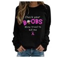 thumbnail image 2 of Lenago Hauts Grande Taille pour Femmes Mode Chandails Décontractés à Manches Longues Imprimés pour Femmes Chandails pour Dames Hauts Chandails contre le Cancer du Sein pour Femmes en Liquidation, 2 of 6