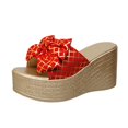 thumbnail image 1 of CHGBMOK Womens Sandals Summer New Solid Color Retro Thick Bottom Open Toe Beach Slippers,Sizes 36-43, 1 of 6