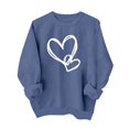 thumbnail image 4 of SOMOWI Chandail de la Saint-Valentin pour Femmes Sans Capuche Col Rond Manches Longues Décontracté chandail Doux Tricoté Graphique Marine Automne Hauts S, 4 of 4