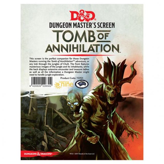 Gale Force Nine Dungeons & Dragons Tomb of Annihilation DM Screen