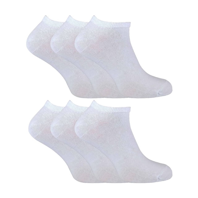 Sock Snob - 6 Pack Mens Cotton Low Cut Quarter Gym / Trainer Socks