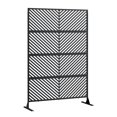 thumbnail image 2 of Bingirl 72x47 Inch Freestanding Metal Privacy Screen: Heavy Duty, Rust-Resistant, and Weatherproof for Outdoor Patios - Ideal as a Fence Panel, 2 of 8