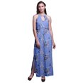 thumbnail image 1 of Bimba Bird Ladies Sleeveless Long Print Maxi Dress with Side Slits Summer Wear-XXX-Large, 1 of 6